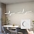 baratos Luzes de teto reguláveis-led pingente luz linha design preto branco metal estilo artístico escritório estilo moderno 85-2650v