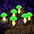 abordables Éclairages pour allées-Solaire extérieur étanche jardin champignon lumières 6led 8 modes éclairage jardin pelouse cour villa passerelle patio paysage vacances décoration lumière