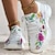 ieftine Mocasini de Damă-Pentru femei Adidași Slip-On-uri Mărime Plus Size Pantofi Augmentare Înălțime Pantofi Flyknit Zilnic Floral Vară Flori Toc Platformă Vârf rotund Casual Confortabili Material elastic Loafer Roz