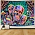 billige Trippy Tapestries-kranie skelet blacklight gobelin uv reaktiv trippy tåget svamp hængende gobelin vægmaleri vægmaleri til stue soveværelse dekorationer