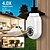 cheap Indoor IP Network Cameras-1080P/720P Wifi E27 Bulb Surveillance Camera Full Color Night Vision Motion Detection 4x Digital Zoom 2 Way Voice Indoor Baby Monitor Home Security Netcam