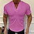 billige Casual T-shirts til mænd-Herre T-shirt Vaffelstrikket t-shirt Vanlig V-hals Afslappet Ferie Kortærmet Tøj Sport Mode Letvægt Muskel