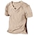 preiswerte Lässige T-Shirts für Herren-Herren leinenhemd Lässiges Hemd Sommerhemd Strandhemd T Shirt Glatt V Ausschnitt Casual Täglich Kurzarm Bekleidung Modisch Komfortabel