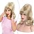 billiga Kostymperuk-blond bikupa peruk 60-tal blond peruk kvinnor 50-tal flip peruk med retro bang blond cosplay halloween vintage kostym peruk