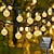 olcso Napelemes-napgömb füzér lámpák kültéri 10m 50 leds esküvői dekoráció kristálygömb terasz lámpák 8 móddal vízálló kerti füves partihoz esküvői terasz udvari dekoráció
