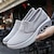 cheap Women&#039;s Sneakers-Women&#039;s Sneakers Slip-Ons Wedge Heels Plus Size Height Increasing Shoes Outdoor Daily Solid Color Flat Heel Round Toe Fashion Comfort Minimalism Walking Mesh Loafer Black White Purple