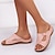 cheap Women&#039;s Slippers &amp; Flip-Flops-Women&#039;s Sandals Slippers Mules Wedge Sandals Plus Size Handmade Shoes Daily Beach Solid Color Summer Wedge Heel Open Toe Classic Casual Minimalism Faux Leather Loafer Black Pink Blue