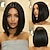 Недорогие Парик из искусственных волос без шапочки-основы-коричневые парики боб для женщин светлые блики короткие прямые синтетические волосы парик средней части