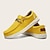 cheap Men&#039;s Slip-ons &amp; Loafers-Men&#039;s Sneakers Casual Shoes Moccasin British Style Plaid Shoes Comfort Shoes Casual British Daily Office &amp; Career PU Breathable Comfortable Elastic Band Yellow Red Blue Spring Fall