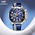levne Quartz hodinky-LIGE Muži Křemenný Velký ciferník Svítící Kalendář VODĚODOLNÝ Z umělé kůže PU kůže Hodinky
