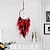 cheap Dreamcatcher-Red Moon Dream Catcher Handmade Gift Wall Hanging Decor Art Ornament Craft Butterfly Feather For Kids Bedroom Wedding Festival