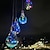 economico Strisce LED-luci colorate campanelli eolici solari per esterni appendere luci solari carillon di vento per le donne nonna mamma campanelli eolici di compleanno decorazioni natalizie per giardino esterno balcone