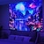cheap Blacklight Tapestries-Waterfall Landscape Blacklight Tapestry UV Reactive Space Aesthetic Trippy Misty Nature Landscape Hanging Tapestry Wall Art Mural for Living Room Bedroom