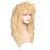 abordables Perruques de déguisement-couleur sol long bouclés 80s rocker mulet cosplay perruque pour les femmes (seulement perruques)