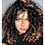 זול פיאות סינטטיות אופנתיות-פאות מתולתלות לנשים שחורות - סינטטי שחור טבעי אפריקאי אמריקאי מלא קינקי פאת שיער אפרו מתולתל עם פוני