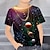 olcso Fiú felsők-Fiú 3D Grafika Űrhajós Póló Rövid ujjú 3D nyomtatás Nyár Tavasz Aktív Sportok Divat Poliészter Gyerekek 3-12 év Szabadtéri Hétköznapi Napi Normál