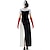 cheap Movie &amp; TV Theme Costumes-One Hundred and One Dalmatians Cruella De Vil Dress Cosplay Costume Necklace Women&#039;s Movie Cosplay Vacation Black Carnival Masquerade Dress Wig