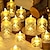 preiswerte Dekorative Lichter-3 Stück flammenloses Kristall-Kerzenlicht, elektronische LED-Kerzenlichter, batteriebetriebene Umgebungslichter für Halloween, Hochzeit, Party, Dating, Festival, Weihnachten, Heimdekoration
