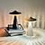 abordables Lámpara de mesa-Lámpara de hongo ovni brillo ajustable control remoto recargable led lámpara de mesa táctil retro bar decoración de ambiente para el hogar luces de noche
