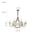cheap Candle-Style Design-Modern Clear Crystal Chandelier Adjustable 1/6/8 Lights Crystal Glass Flush Mount Hanging Ceiling Pendant Light Classic Candle Style Lighting Fixture E12/E14 for Bedroom Living Room Hallway Entry 110-240V