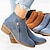 cheap Ankle Boots-Women&#039;s Boots Chelsea Boots Suede Shoes Plus Size Outdoor Daily Solid Color Solid Colored Booties Ankle Boots Cuban Heel Round Toe Basic Classic Casual Suede Zipper Black Blue Orange