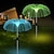 זול אורות נתיבים ופנסים-סיבים סולאריים מנורת מדוזה דו-שכבתית תקע קרקע חיצוני אינדוקציה דשא גן מנורת נוף דקורטיבית