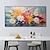 tanie Obrazy z kwiatami/roślinami-Hang-Malowane obraz olejny Ręcznie malowane Poziomy Krajobraz Kwiatowy / Roślinny Nowoczesny Zwinięte płótna