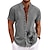 baratos Camisa havaiana masculina-Homens Camisa Social Coqueiro Estampas Abstratas Colarinho Chinês Azul Verde Cáqui Azul Claro Cinzento Ao ar livre Rua Manga Curta Imprimir Roupa Moda Roupa de rua Designer Casual