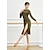 preiswerte Tanzübung-Latein-Tanz Ballett Kleid Pure Farbe Damen Ausbildung Freizeitskleidung Langarm Hauptstadt
