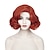 cheap Costume Wigs-Short Copper Red Wigs for Women 1920s 20s 30s Curly Synthetic Auburn Bob Vintage Wig Halloween Cosplay Costume Wig