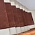 preiswerte Treppenstufenteppiche-Trittmatte, Teppich, Baumwollsamt, Massivholz, Marmorfliesen, rutschfeste Matte, kleberfrei, selbstklebend, selbstansaugend, Bodenmatte, Treppenmatte