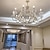cheap Candle-Style Design-Modern Clear Crystal Chandelier Adjustable 1/6/8 Lights Crystal Glass Flush Mount Hanging Ceiling Pendant Light Classic Candle Style Lighting Fixture E12/E14 for Bedroom Living Room Hallway Entry 110-240V