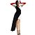 cheap Movie &amp; TV Theme Costumes-One Hundred and One Dalmatians Cruella De Vil Dress Cosplay Costume Necklace Women&#039;s Movie Cosplay Vacation Black Carnival Masquerade Dress Wig