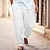 cheap Linen Pants-Men&#039;s Linen Pants Trousers Summer Pants Tapered Carrot Pants Beach Pants Front Pocket Pleats Plain Comfort Breathable Casual Daily Holiday Fashion Basic Black White
