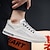 זול סניקרס לגברים-בגדי ריקוד גברים נעליים ללא שרוכים מראה ספורטיבי נעליים לבנות הליכה יום יומי אתלטי PU נושם לואפר לבן בז&#039; סתיו