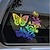 levne Nálepky na auto-1ks motýlích květinových samolepek na auto narozené zdarma vodotěsné vinylové obtisky do auta stylingové autodoplňky