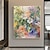 billige Abstrakte malerier-håndlaget oljemaleri lerret veggkunst dekor original teksturert blomstermaleri for hjemmeinnredning med strukket ramme/uten indre rammemaling