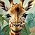 billiga flickas 3d t-shirts-Flickor 3D Grafisk Blommig Giraff T-shirt Kortärmad 3D-tryck Sommar Vår Aktiv Mode söt stil Polyester Barn 3-12 år Utomhus Ledigt Dagligen Normal
