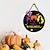 tanie Wieniec Halloween i dekoracje kwiatowe-Halloweenowy znak na drzwi hocus pocus wystrój - czuję zapach dekoracji ściennych dla dzieci - drewniane wieszaki na drzwi wieniec z kokardą na dekoracje na Halloween artykuły na imprezę w