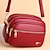 cheap Crossbody Bags-Women&#039;s Crossbody Bag Shoulder Bag Dome Bag PU Leather Shopping Daily Zipper Large Capacity Waterproof Lightweight Solid Color Black Red Purple