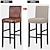 cheap Dining Chair Cover-2 Pcs Stretch Black Bar Stool Pub Chair Slipcover White Stool Cover Counter Black for Dining Room Cafe Barstool Jacquard Fabric with Elastic Bottom