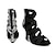 cheap Dance Boots-Women&#039;s Dance Boots Professional Fashion Boots Party / Evening Stylish Open Toe Zipper Adults&#039; Black