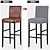 cheap Dining Chair Cover-2 Pcs Stretch Black Bar Stool Pub Chair Slipcover White Stool Cover Counter Black for Dining Room Cafe Barstool Jacquard Fabric with Elastic Bottom