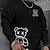 cheap Men&#039;s Graphic Hoodie-Men&#039;s Sweatshirt Pullover Black Crew Neck Bear Graphic Prints Print Daily Sports Holiday 3D Print Streetwear Designer Basic Spring &amp;  Fall Clothing Apparel Hoodies Sweatshirts  Long Sleeve