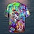 cheap Men&#039;s Camp Shirts-Men&#039;s Shirt Summer Hawaiian Shirt Graphic Prints Hippie Mushroom Turndown Black Black / Purple Red Purple Green Casual Hawaiian Short Sleeves Print Button-Down Clothing Apparel Tropical Hawaiian
