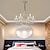cheap Candle-Style Design-Modern Clear Crystal Chandelier Adjustable 1/6/8 Lights Crystal Glass Flush Mount Hanging Ceiling Pendant Light Classic Candle Style Lighting Fixture E12/E14 for Bedroom Living Room Hallway Entry 110-240V