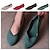 cheap Women&#039;s Flats-Women&#039;s Flats Flat Sandals Slip-on Sneakers Comfort Shoes Home Daily Solid Color Summer Flat Heel Pointed Toe Casual Minimalism Faux Leather Loafer Black Red Green