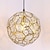 voordelige Hanglampen-led kroonluchters 50/60cm enkele kop, creatieve bolvormige metalen hanglamp, in hoogte verstelbaar, holle lampenkap, verlichtingsarmaturen voor eetkamer en kookeiland warm wit goud 110-240v