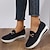 cheap Women&#039;s Slip-Ons &amp; Loafers-Women&#039;s Sneakers Slip-Ons Plus Size Height Increasing Shoes Flyknit Shoes Daily Walking Solid Color Summer Rhinestone Buckle Flat Heel Wedge Heel Round Toe Casual Comfort Minimalism Tissage Volant