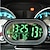 preiswerte Anhänger &amp; Ornamente fürs Auto-Auto Digitaluhr Thermometer Auto 12V-24V Voltmeter Spannungsprüfer 3 in 1 Autouhr Auto LED leuchtende Uhr